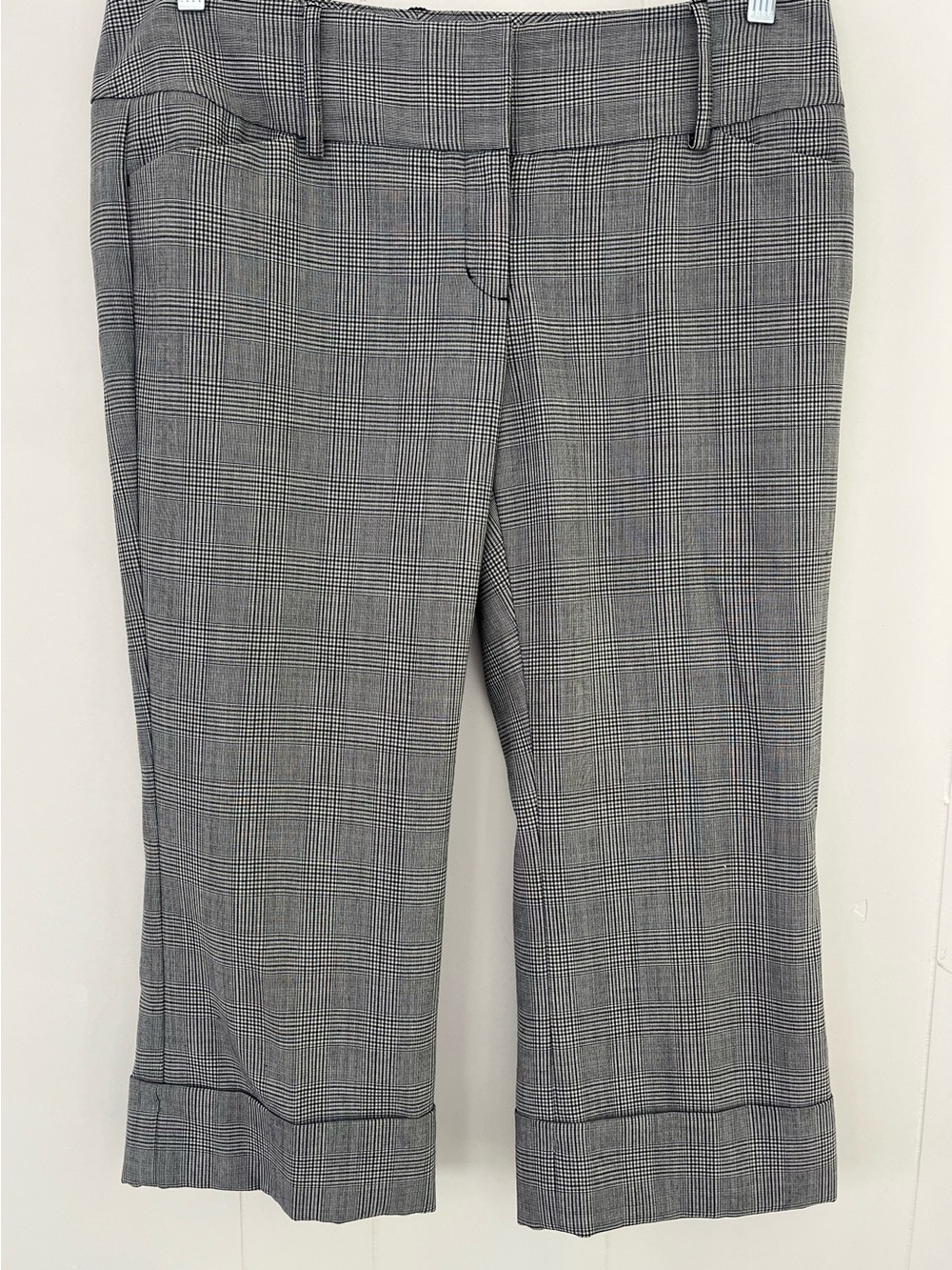Express‎ Design Studio Editor Capris Pants Plaid Houndstooth Size 12